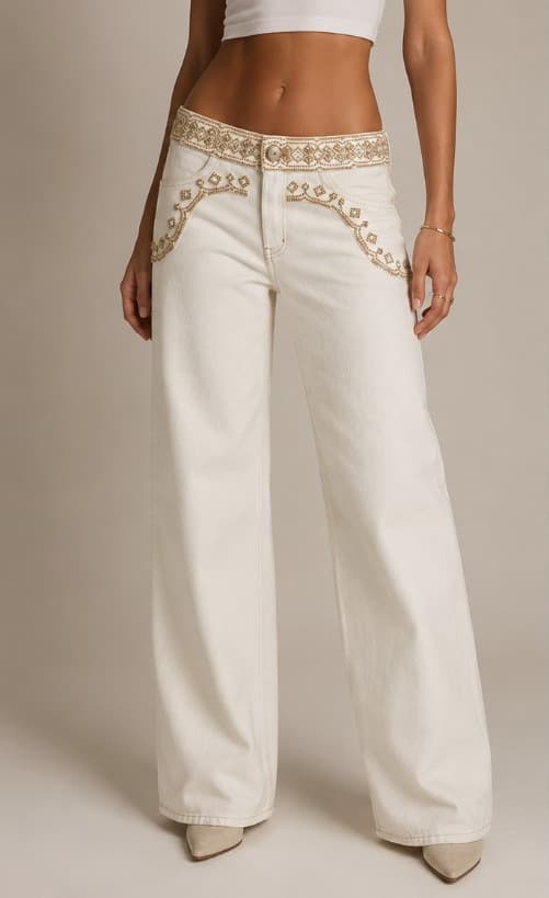 SAVELA 001 — Embroidered Yoke Jean